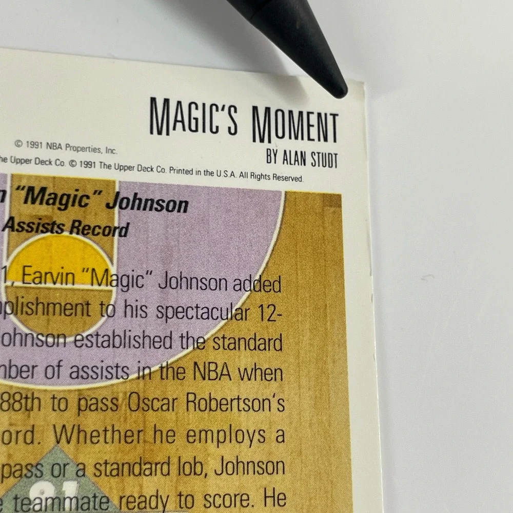 1991 Upper Deck Magic Johnson Lakers Magics Moment 29 Basketball Card